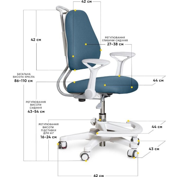 Фото - Крісло дитяче Evo-kids Mio Ergo Dark Blue (Y-507 DB)